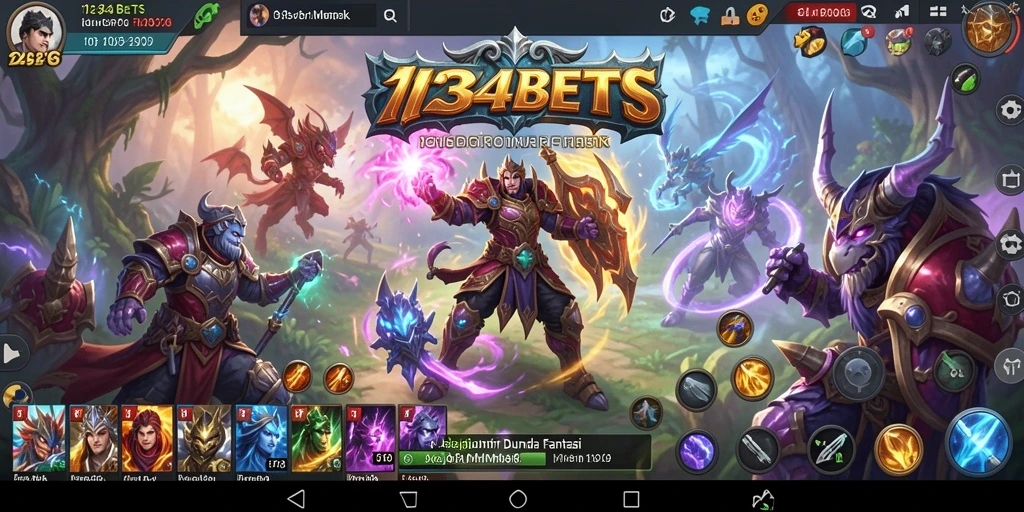 Tangkapan layar utama 1234BETS menunjukkan gameplay MMORPG yang mendebarkan.