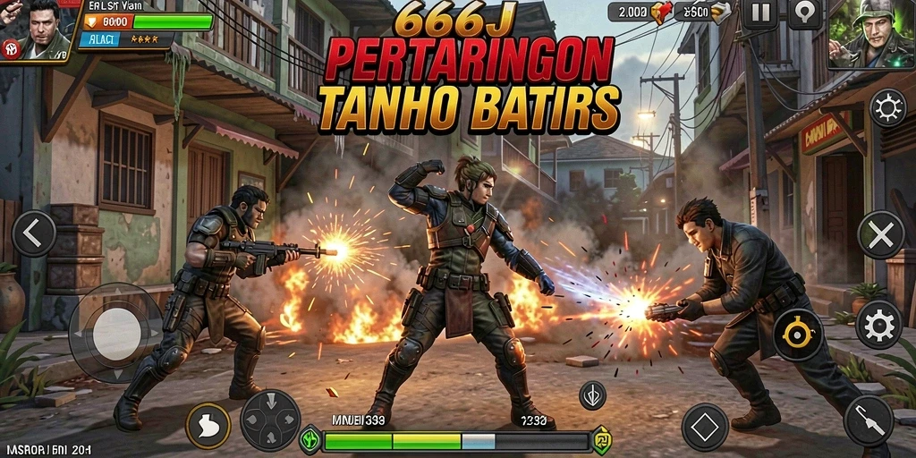 Tampilan utama gameplay dengan aksi pertarungan yang mendebarkan.