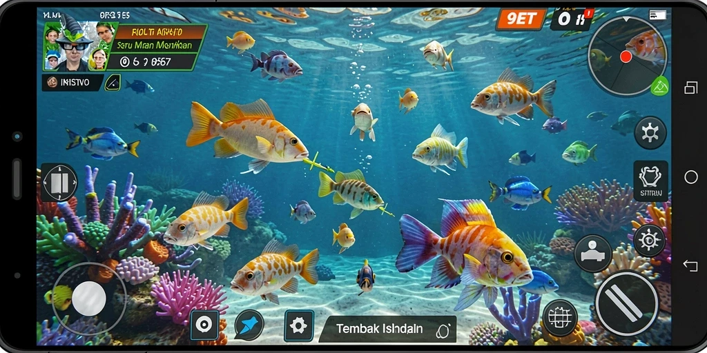 Tampilan gameplay Tembak Ikan yang mengasyikkan di 9ET.