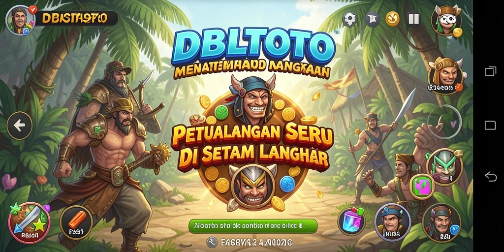 Screenshot utama DBLTOTO menampilkan aksi seru dalam dunia petualangan.