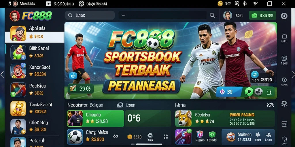 Tampilan antarmuka FC888 saat bertaruh olahraga secara langsung.