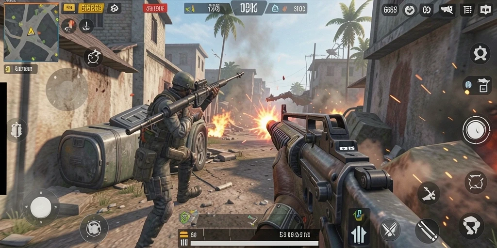 Tampilan gameplay G668 yang mendebarkan dalam aksi TPS.