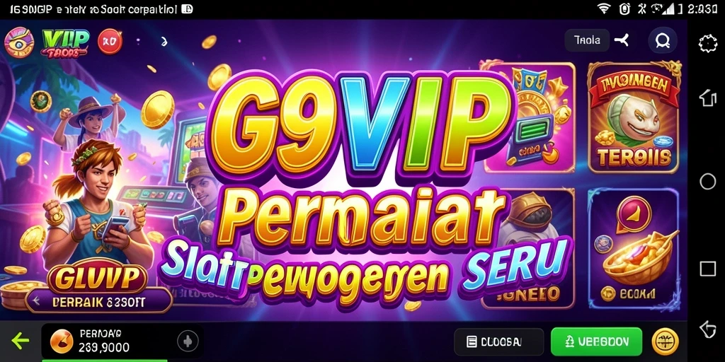 Gameplay G9VIP yang mengasyikkan dengan berbagai fitur slot.