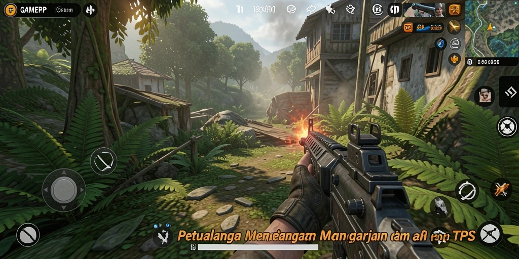 Tampilan gameplay GAMERP yang mengasyikkan dan mendebarkan.