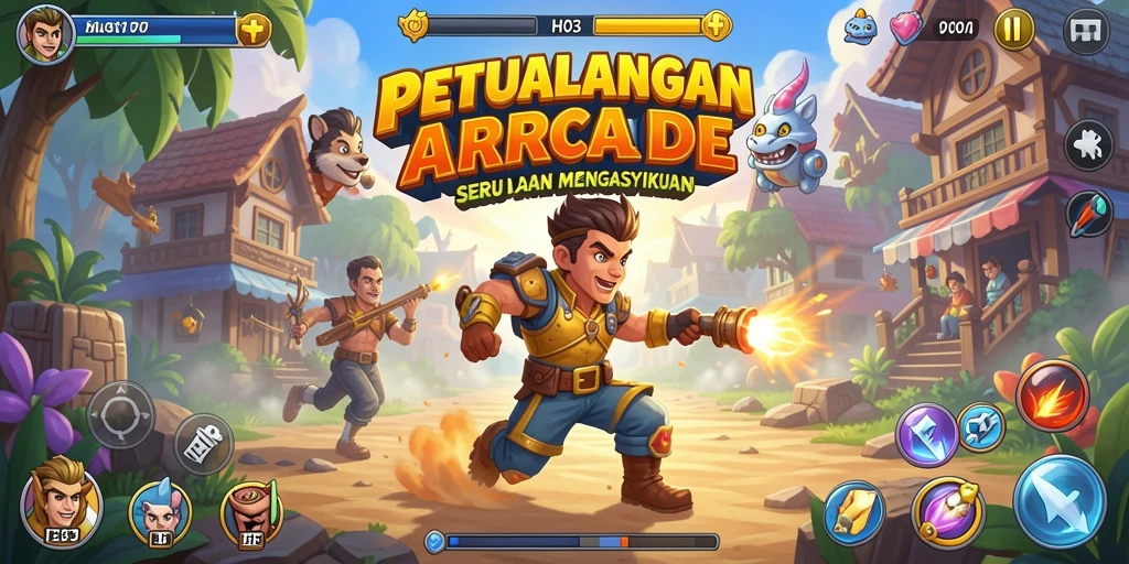 Tangkapan layar utama H03 menunjukkan gameplay arcade yang menarik.