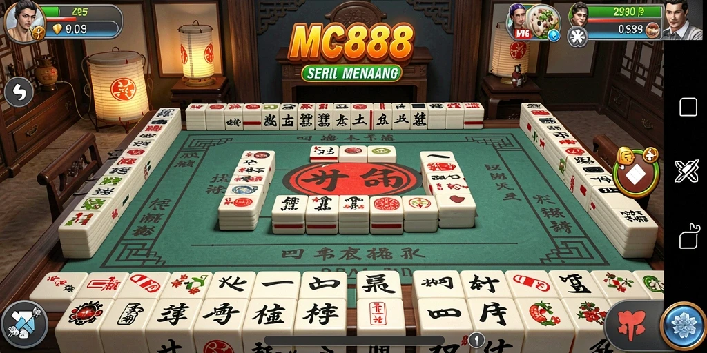 Tampilan gameplay seru dari aplikasi Mahjong MC888.