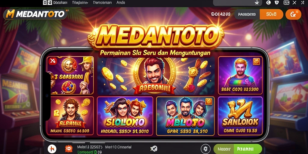 Tampilan menarik dari gameplay MEDANTOTO yang penuh warna.