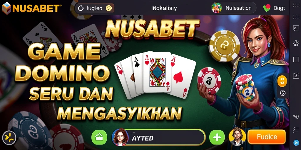 Screenshot NUSABET menampilkan gameplay domino yang seru dan interaktif.
