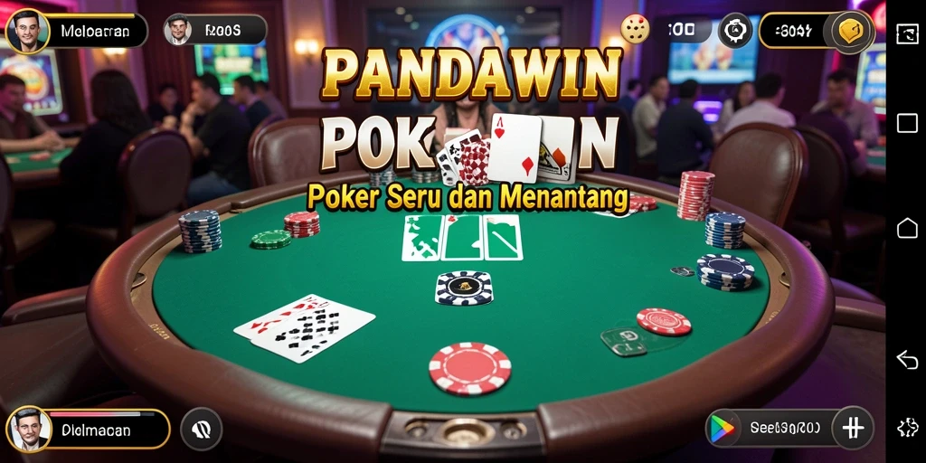 Tampilan seru permainan Poker di PANDAWIN.