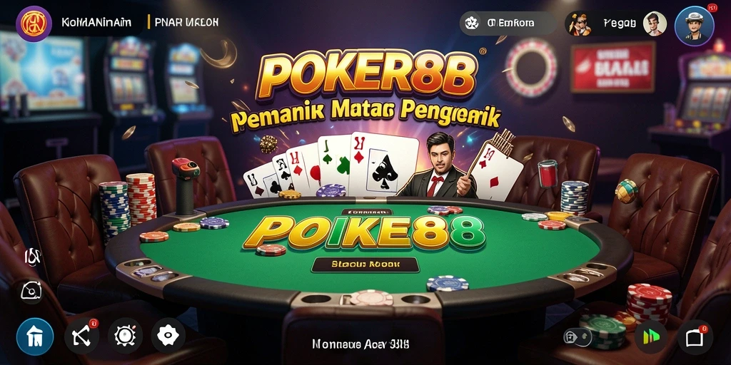 Screenshot menampilkan gameplay POKER88 dengan alunan musik yang menarik.