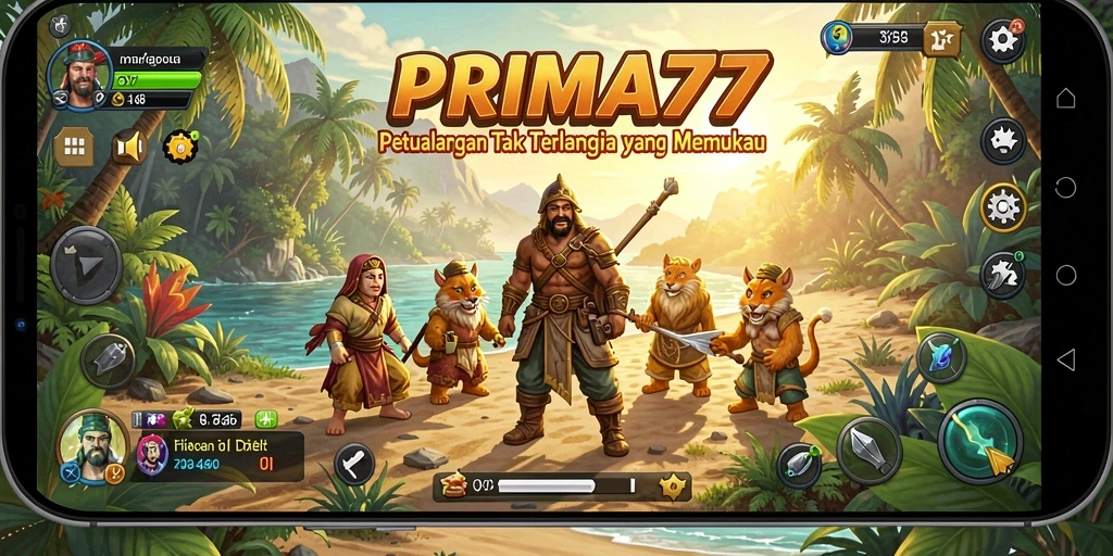 Tampilan gameplay <strong>PRIMA77</strong> yang menampilkan keindahan dunia petualangan.