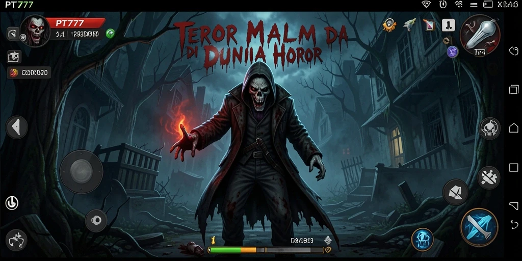 Screenshot gameplay PT777 menampilkan suasana Horror yang mencekam dan menegangkan.