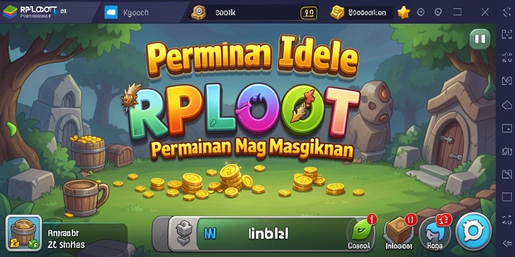 Tangkapan layar gameplay RPLOOT yang menampilkan karakter dalam aksi Idle.