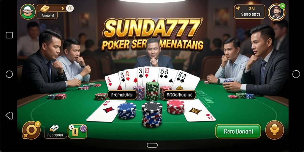 Screenshot SUNDA777 menunjukkan aksi seru dalam permainan Poker.