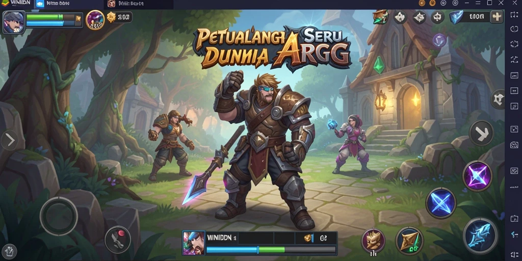Tampilan gameplay WINIDN yang penuh aksi di dunia ARPG.