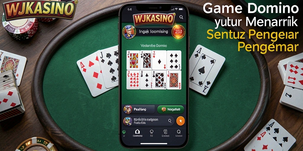 Screenshot gameplay WJKASINO menampilkan aksi seru permainan domino.