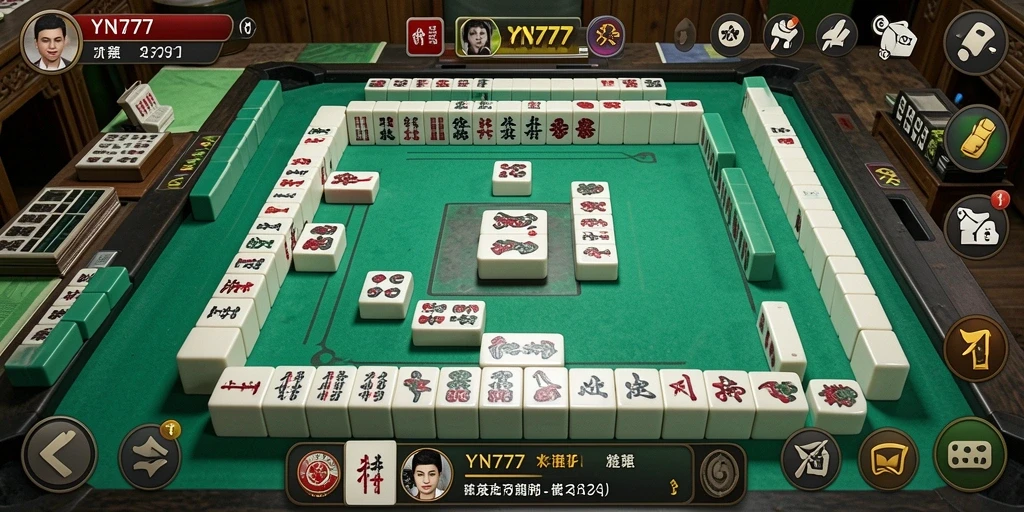 Tampilan gameplay YN777 dengan ubin Mahjong yang menarik.