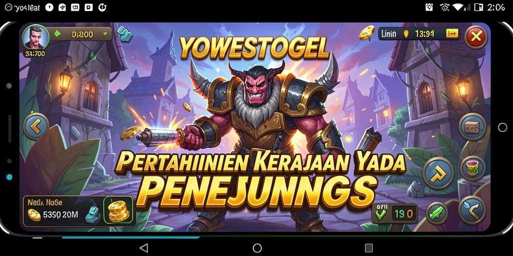 Screenshot gameplay YOWESTOGEL menampilkan aksi Tower Defense yang seru.