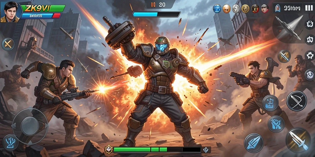 Tampilan menegangkan dari gameplay ZK9VIP yang penuh aksi.